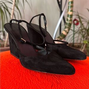 Alexander Wang Black Suede Wedges